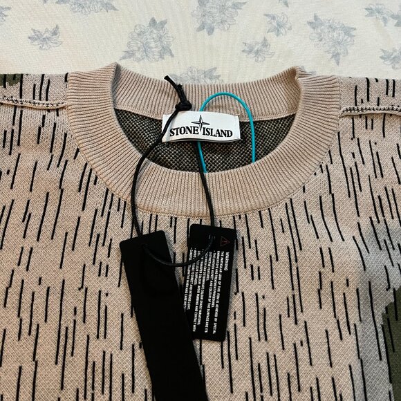 Stone Island Camouflage Jacquard Knit Sweater - Picture 2 of 7